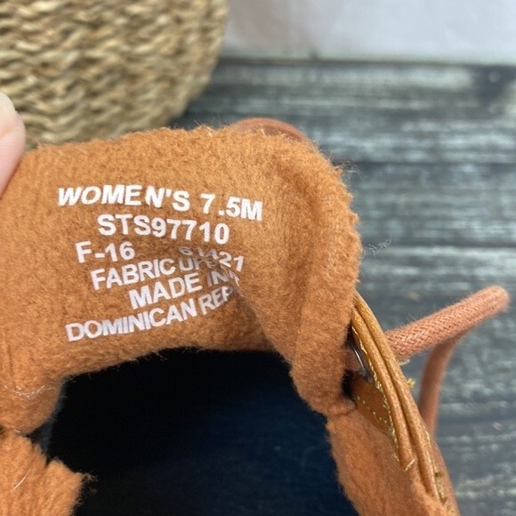 Sperry Leather Brown Two Tone Heron Seal Duck Rain Ankle Boots 7.5 - Picture 5 of 5